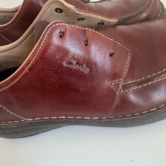 Clarks Men’s Leather Casual Oxfords brown 10