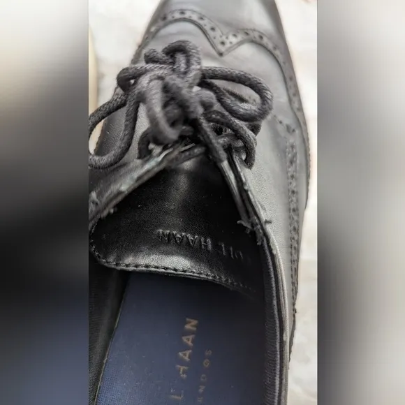 Cole Haan Mens black &amp; white Men's Leather Casual  Oxfords Size 10 M