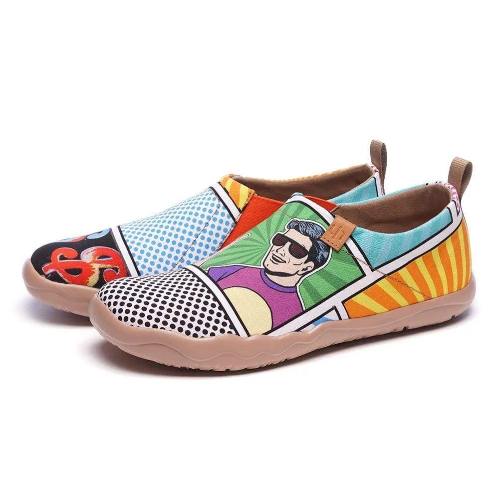 POP ART Men Canvas Slip-ons