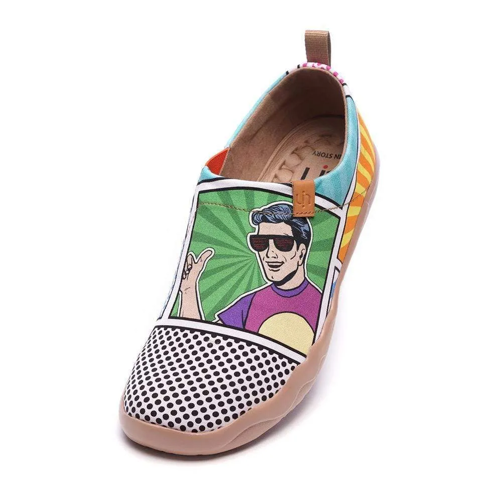 POP ART Men Canvas Slip-ons