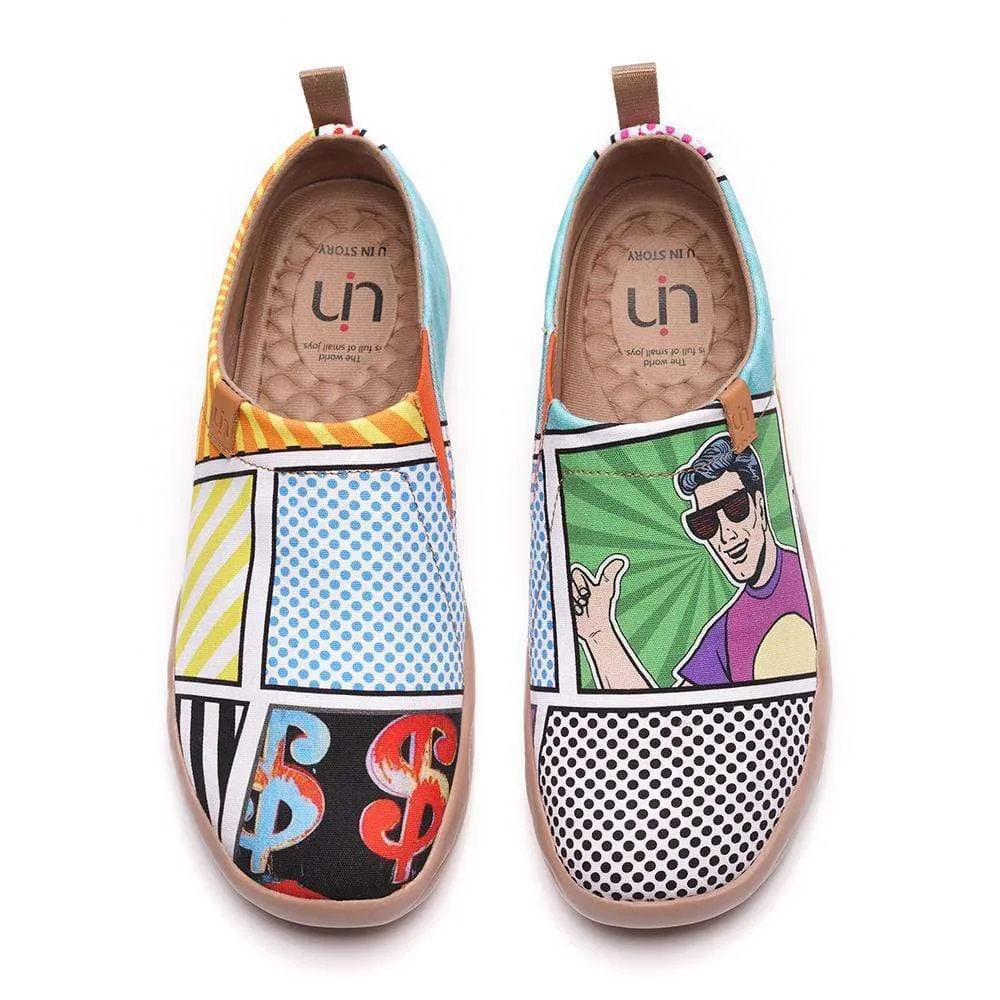 POP ART Men Canvas Slip-ons