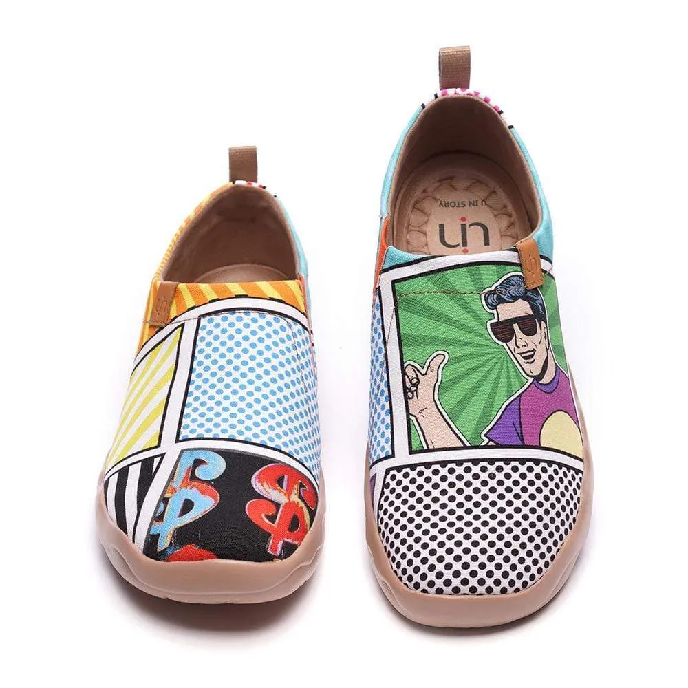 POP ART Men Canvas Slip-ons