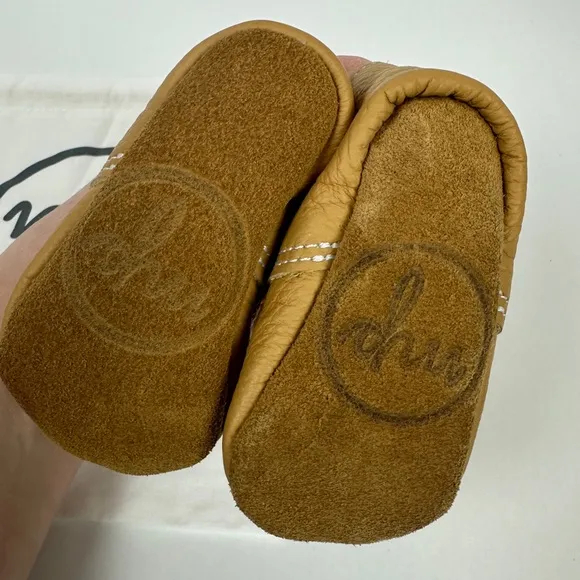 SAND Mon Petit Shoes Oxfords Tan Yellow Mustard Dijon Leather Handmade Baby Sz 3