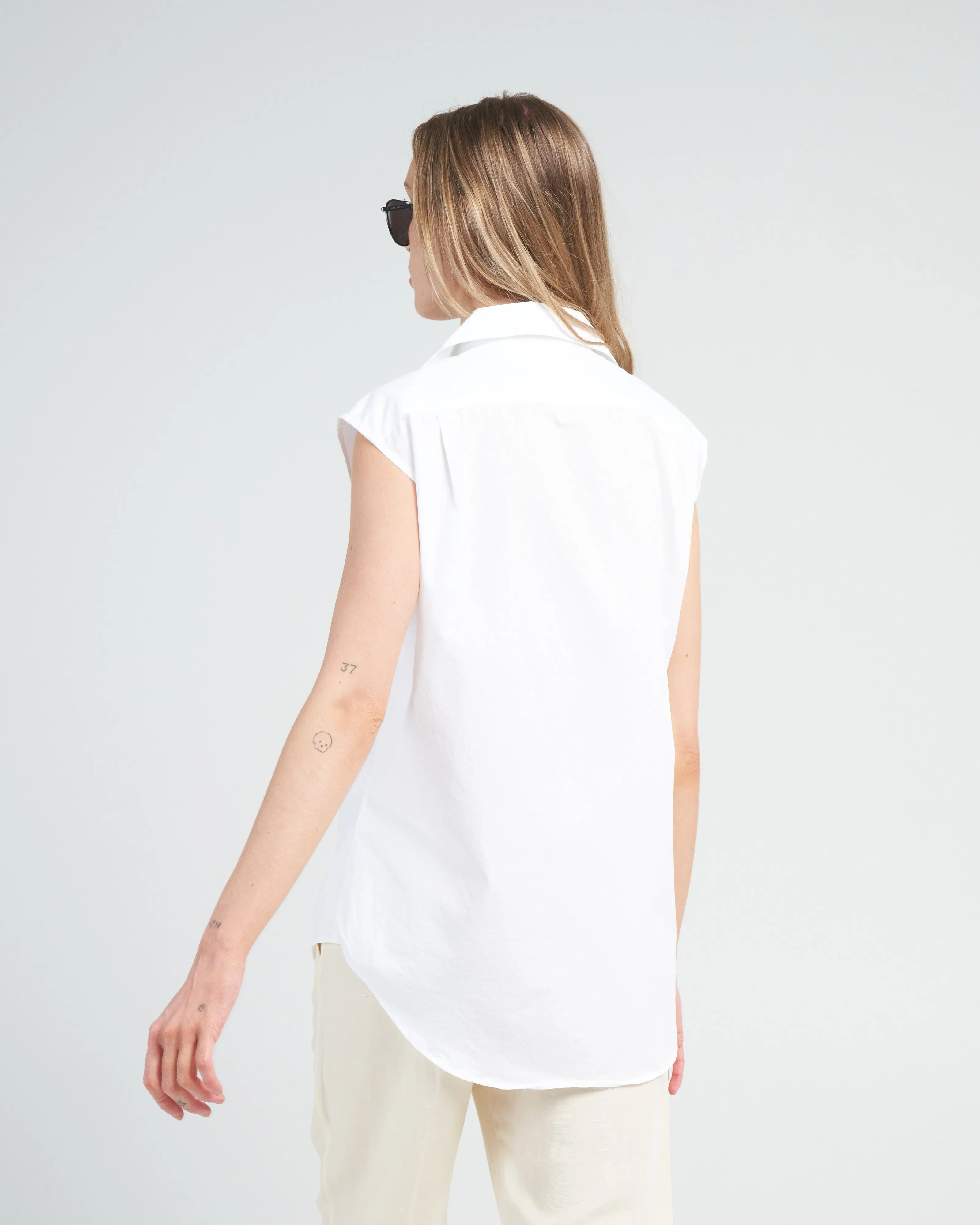 the cutoff shirt, paper cotton - optic white