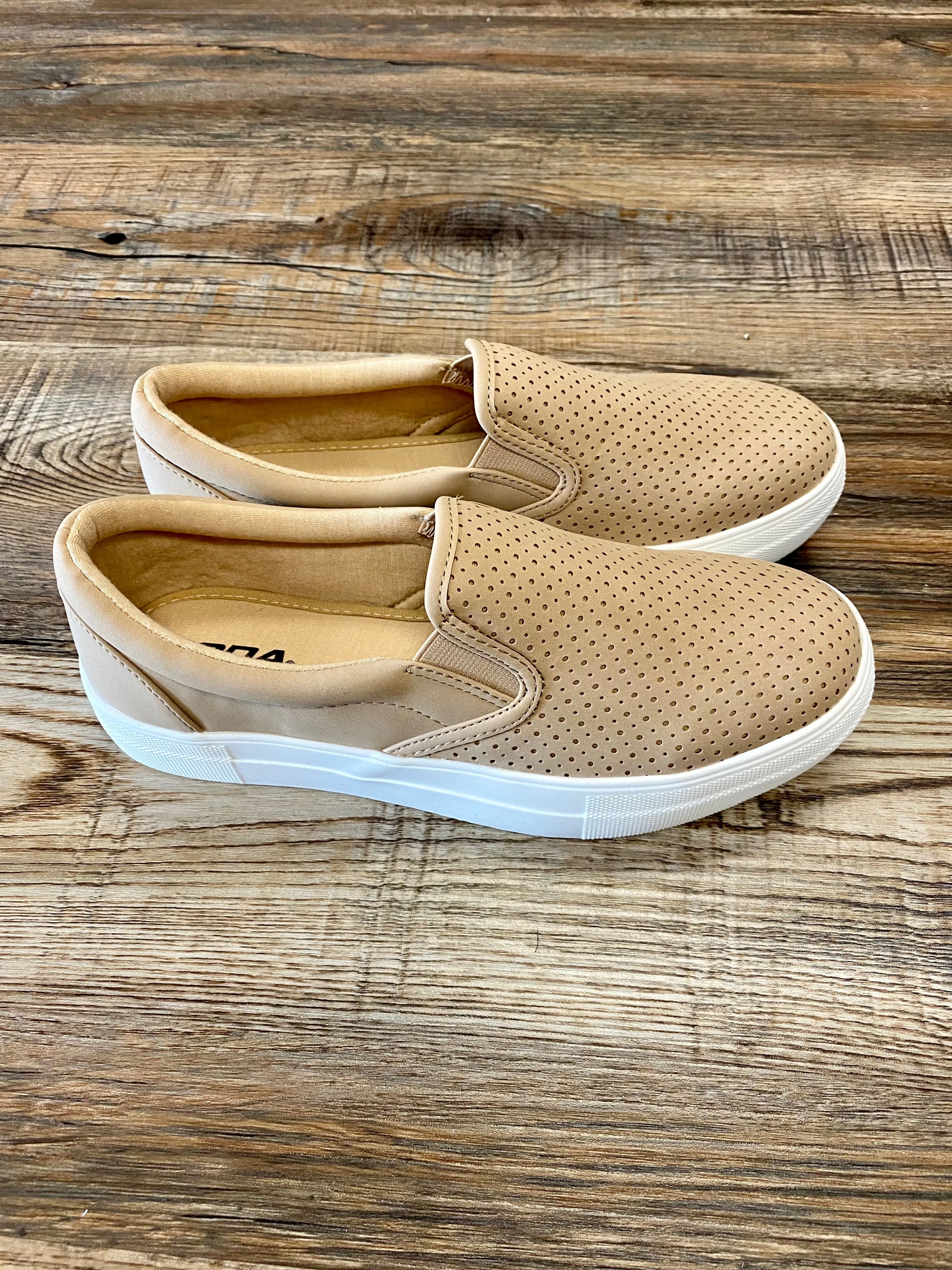 Walk This Way Neutral Slip Ons